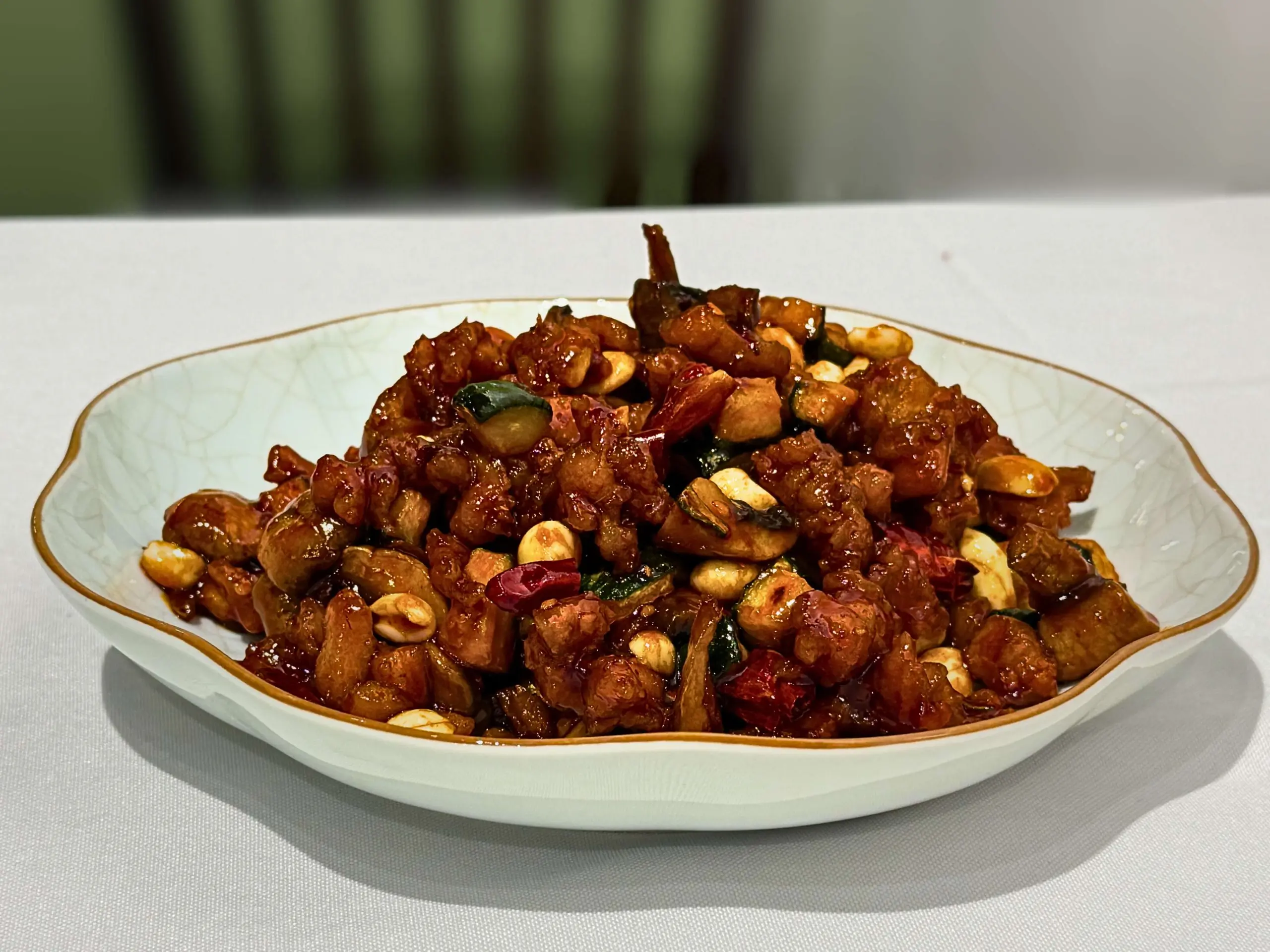 Spicy Kung Pao chicken with peanuts and vegetables at Big 8, a Chinese Restaurant in Lincoln